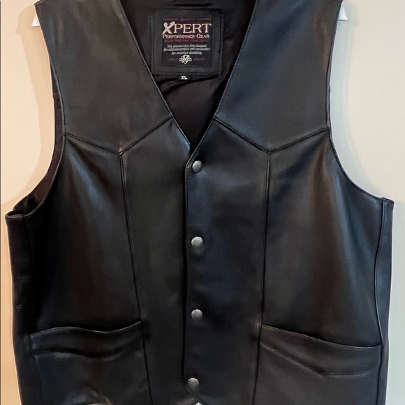 🔥Mens XL Leather Motorcycle Vest🔥 - Picture 3 of 10